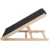 Foldable Wooden Dog Ramp for High Beds Non Slip Dual Heights Adjustable Pet Cat Ramp for Couch Car SUV 61LBS Load