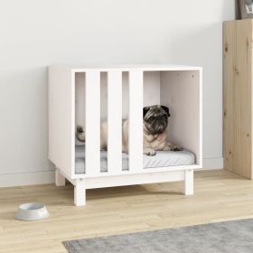 Dog House White Solid Pine Wood 23.6 x 17.7 x 22.4 in Durable