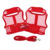 Cool Mesh Dog Harness with Leash - Solid Red