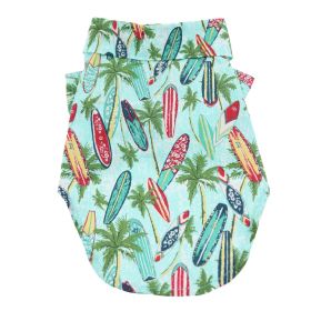 Hawaiian Camp Shirt - Surfboards and Palms (Option: XX-Small)