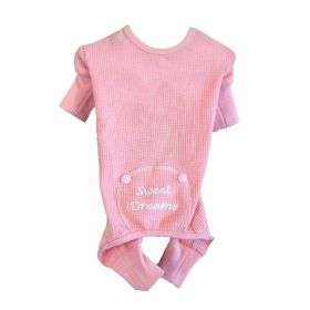 Sweet Dreams Thermal Dog Pajamas - Pink (Option: Large)
