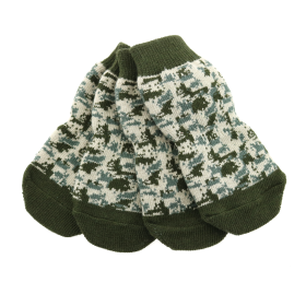 Non-Skid Dog Socks - Green Camo (Option: X-Small)