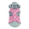 Weekender Dog Sweatshirt Hoodie - Pink & White Plaid
